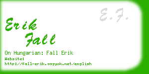 erik fall business card